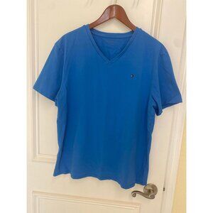 Tommy Hilfiger Royal Blue V-Neck Shirt Men’s Size X Large